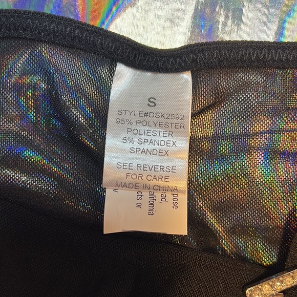 New, Black mesh mini skirt - Picture 3 of 9